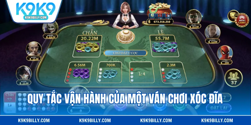 Quy tắc vận hành của một ván chơi xóc đĩa